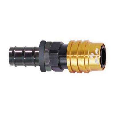 Jiffy-tite Quick Release #8 Male Push Lock to #8 Socket Valved