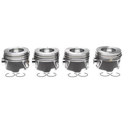 Clevite Cast Piston and Ring Kit - 4.075 in Bore - 3.0 x 2.0 x 3.0 mm Ring Groove - Flat - Combustion Chamber - Driver Side - 6.6 L - GM Duramax