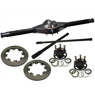 PEM Ford 9" Floater Rear Axle Housing - 62" Wide - Centered - 5 x 5" Hub - 0.810" Thick Rotors - Steel - Hub - Steel -