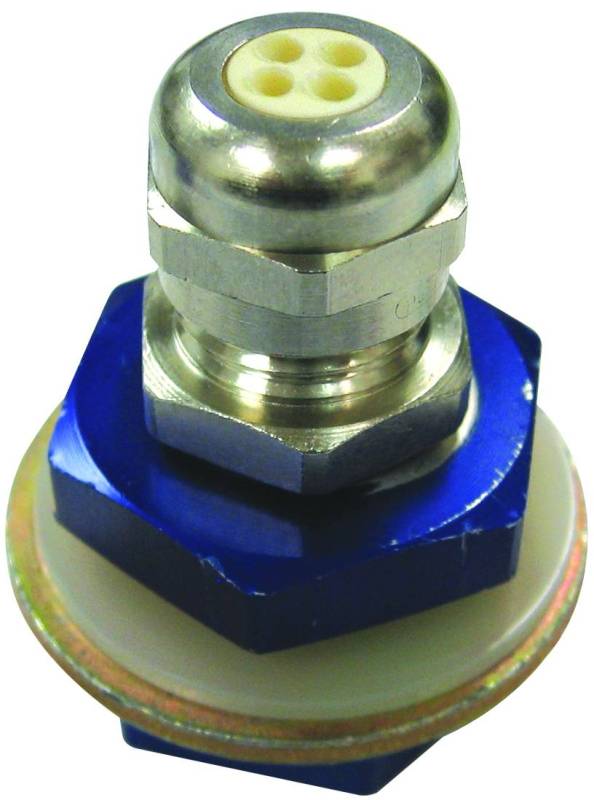 ATL "Wire-Thru" 4-Wire Bulkhead Fitting - 12-14 Gauge Compatible - Metallic