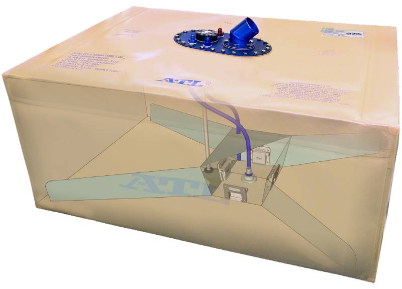 ATL Rally Raid Series Fuel Cell Bladder w/ Fill Plate - 53 Gallon / 200 Liters - 39.8 x 20.1 x 16.7 - FIA FT3