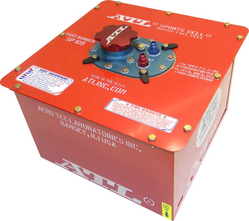 ATL Sports Cell Fuel Cell - 5 Gallon - 13 x 13 x 9 - Red - FIA FT3