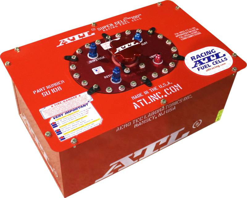 ATL Super Cell 100 Series Fuel Cell - 5 Gallon - 13 x 13 x 9 - Red - FIA FT3