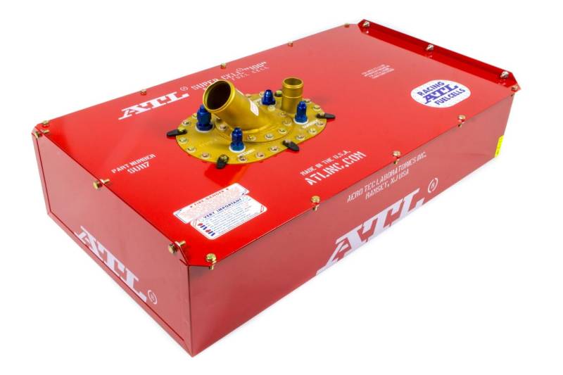 ATL Super Cell 100 Series Fuel Cell - Howe Late Model - 17 Gallon - 34 x 18 x 7 - Quick-Fill Flapper Valve - Red - FIA FT3
