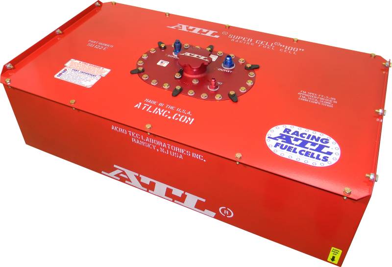 ATL Super Cell 100 Series Fuel Cell - 22 Gallon - 33 x 17 x 9 - Red - FIA FT3