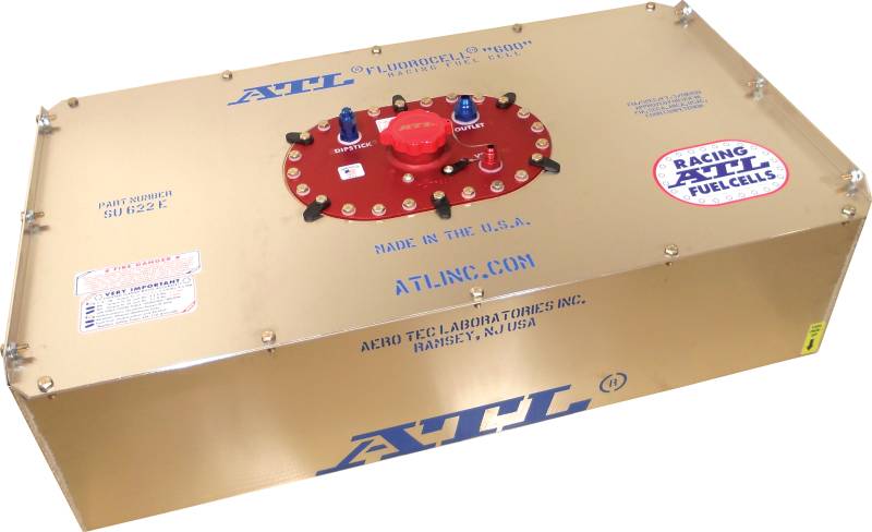 ATL FluoroCell 600 Series Fuel Cell - 17 Gallon - 34 x 18 x 7 - Fill Plate Offset To Left - FIA FT3.5