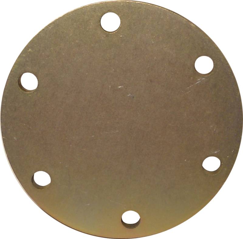 ATL 3"Blank Plate - Aluminum - Round - 6 Bolt