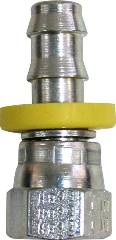 ATL Straight Push-Lock Hose End - 3/8" I.D. - Fits #6 Hose - Steel