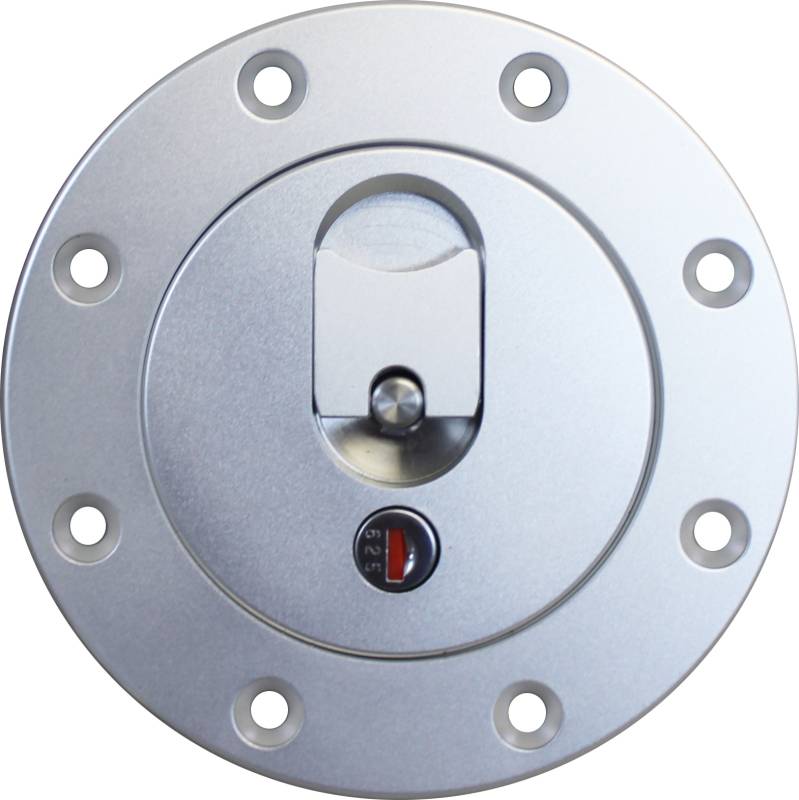 ATL Locking Flush Mount Cap - Aluminum - 3" Opening - 4" Bolt Circle