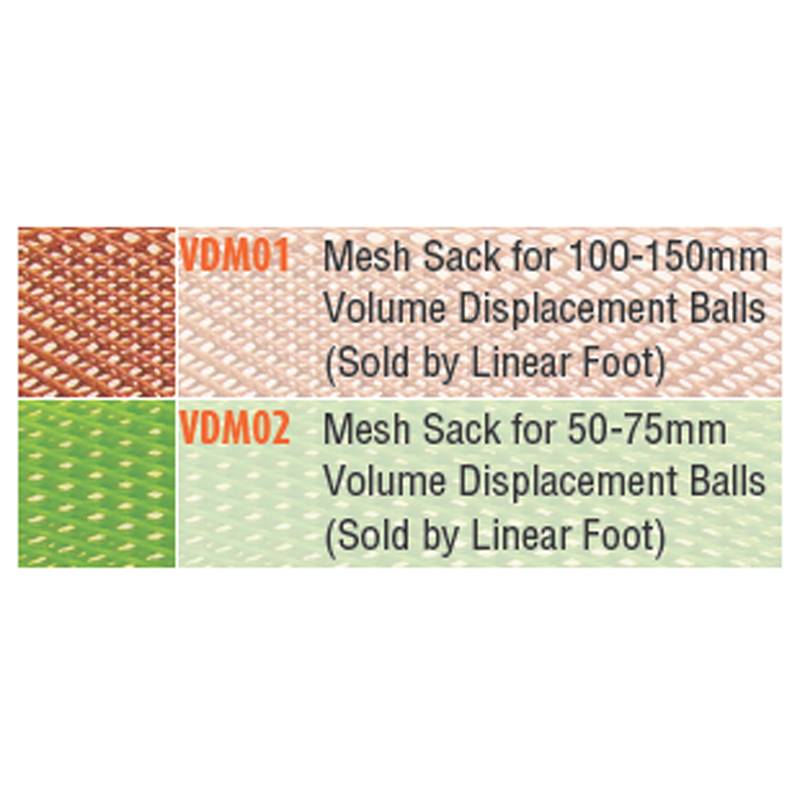 ATL Volume Displacement Mesh Sack - For 100-150mm Volume Displacement Balls - (Sold by Linear Foot)