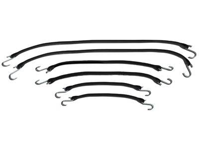 ShurTrax Tie Down Strap Kit - Rubber - 15 / 21 / 31" Long - Black