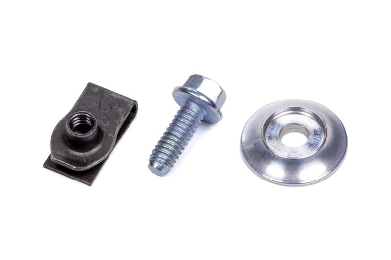 Wehrs Machine Body Bolt Kit - 1/4-20" Thread - 3/4" Long - Hex Head - Aluminum - Washer / Bolt / Clip - Steel - Zinc Plated