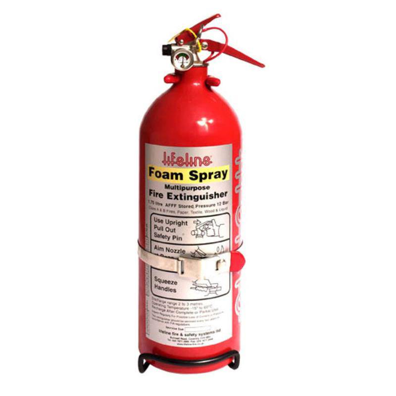Lifeline Lifeline AFFF Hand Held Fire Extinguisher - Dry Chemical - Class AB - 1.0 L - Red