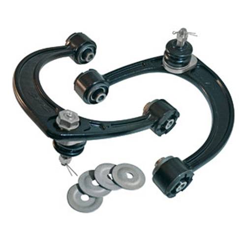 SPC Performance Control Arm - Adjustable - Upper - Steel/Rubber Bushings - Steel - Black Paint - Toyota Tacoma 2005-19 (Pair)