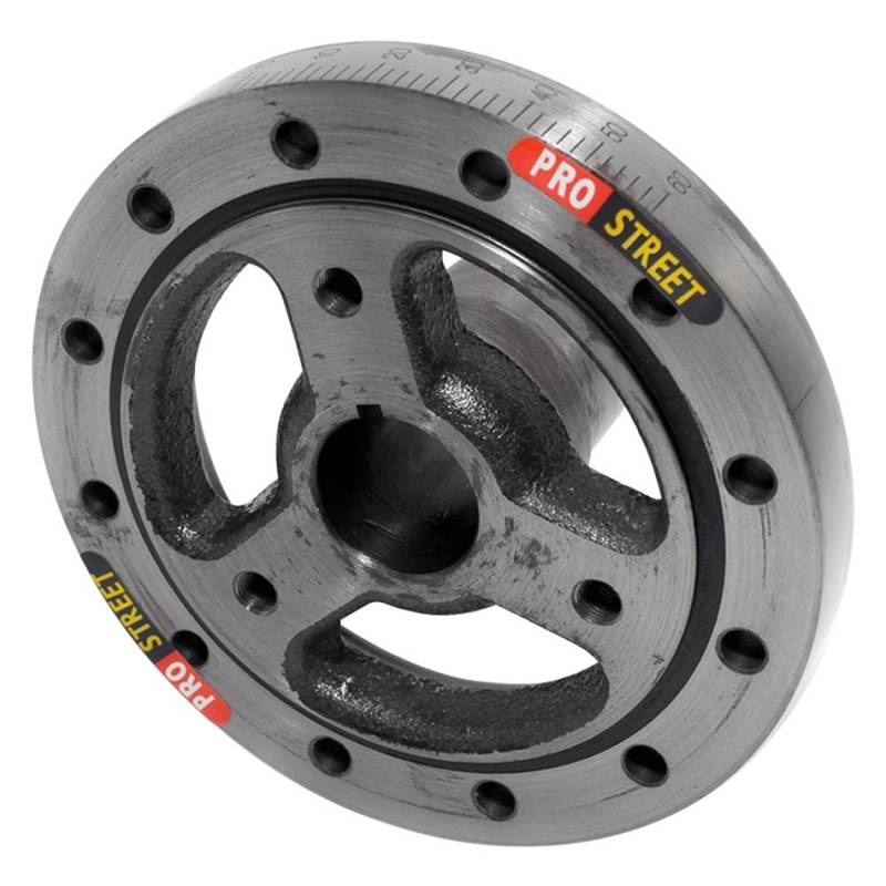 PRO/RACE Pro Street Harmonic Balancer - Ultra Low Weight - 6.1" OD - Iron - Natural - Internal Balance - Small Block Chevy