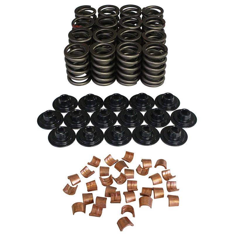 Howards Cams Valve Spring Kit - Single Spring/Damper - 355 lb./in. Rate - 1.150" Coil Bind - 1.485" OD - Steel Cups/Locks/Retainers