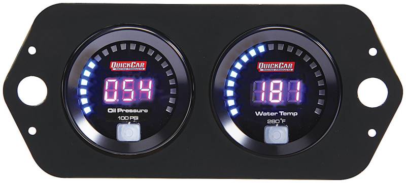 QuickCar Digital 2-Gauge Panel Open Wheel OP/WT