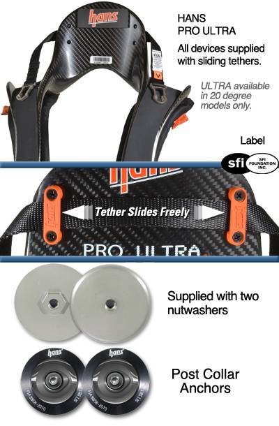 HANS Pro Ultra Device - 20 Degree - SFI - Quick Click