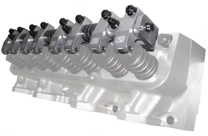 T & D Machine Shaft Mount Roller Aluminum Rocker Arm - 1.80 Ratio - Edelbrock Heads - BB Ford