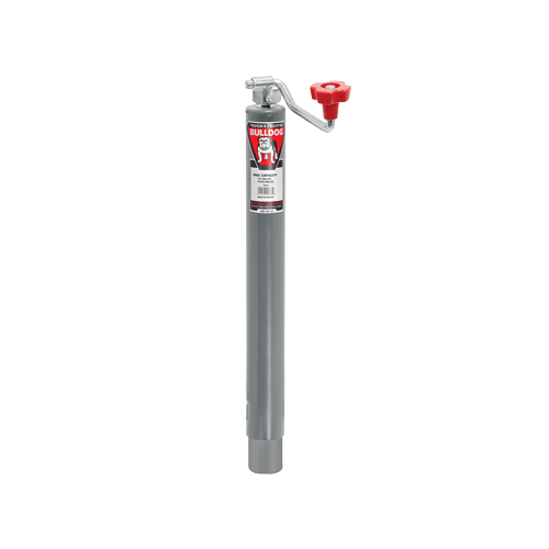 Bulldog Trailer Jack Post - Manual Crank - 2000 lb. Capacity - Steel - Gray Paint