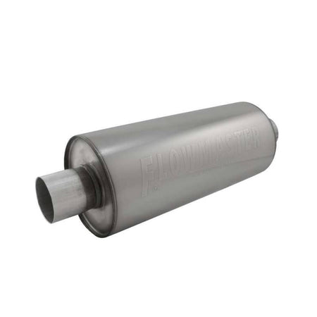 Flowmaster Hushpower DBX Muffler 2-1/4" Center Inlet/Outlet 6" Round Body 20" Long Stainless