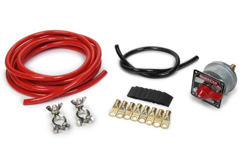 QuickCar Battery Cable Kit w/ Master Disconnect Switch - 4 Gauge Cable
