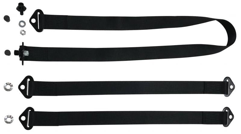 Crow Full Chassis Safety Tether - 1 in Wide - Nylon - Black - Sprint Car