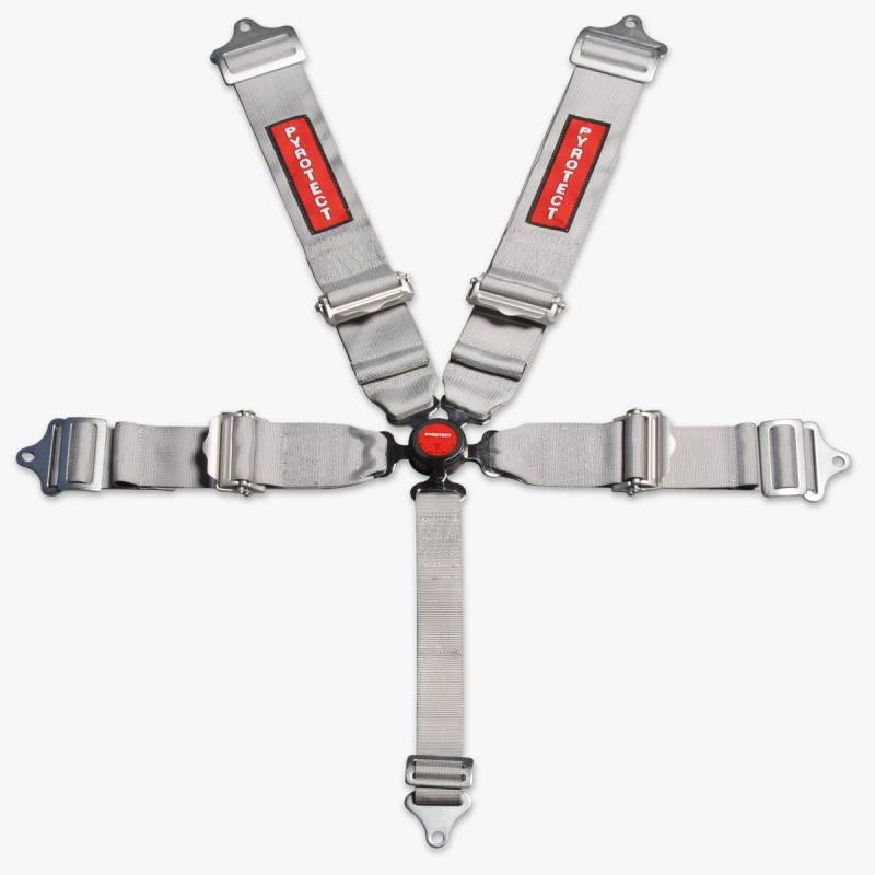 Pyrotect 5-Point Ultra-Light Camlock Harness - 3" Width - Pull Up Adjust - Silver