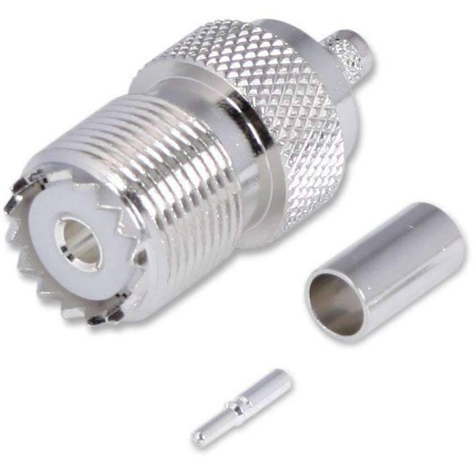 Rugged Radios Crimp On Female UHF Antenna Connector
