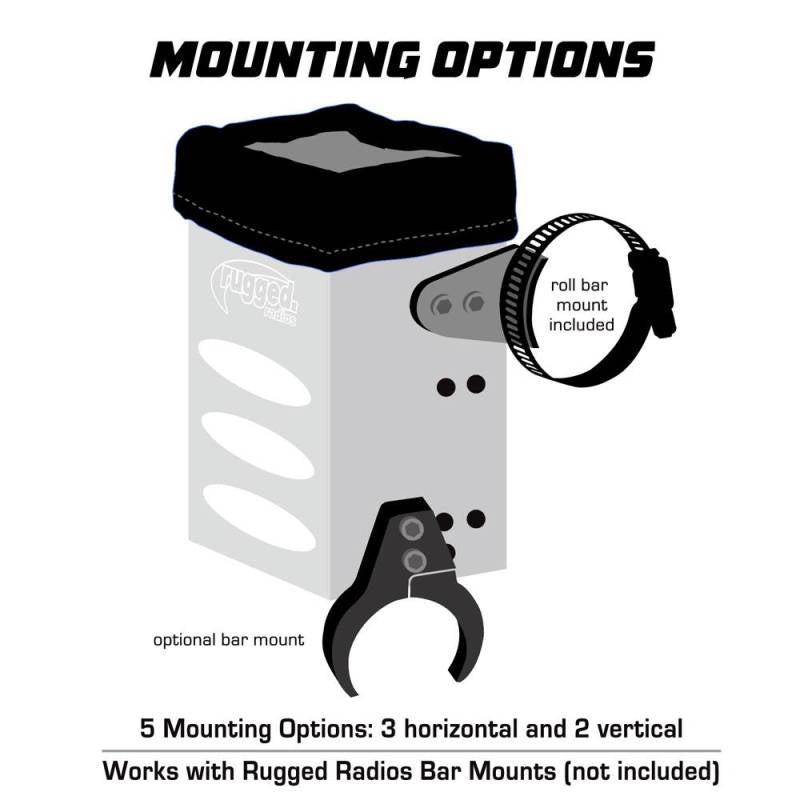Rugged Radios Aluminum Handheld Radio Box with Universal Mounting