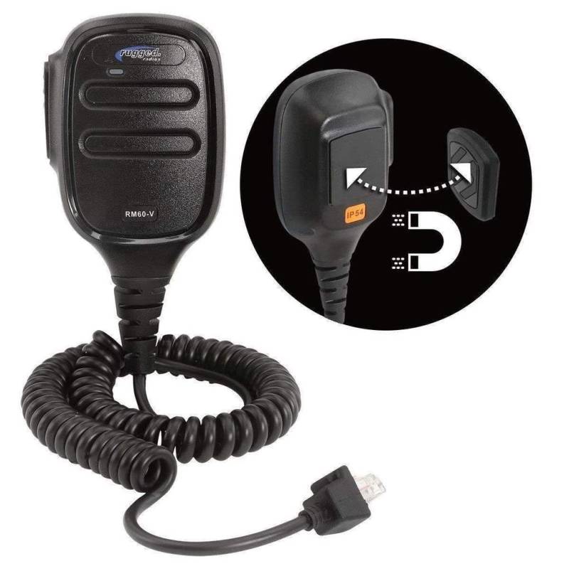 Rugged Radios Hand Speaker Mic for RM45 & RM60 Mobile Radios with Scosche MagicMount™
