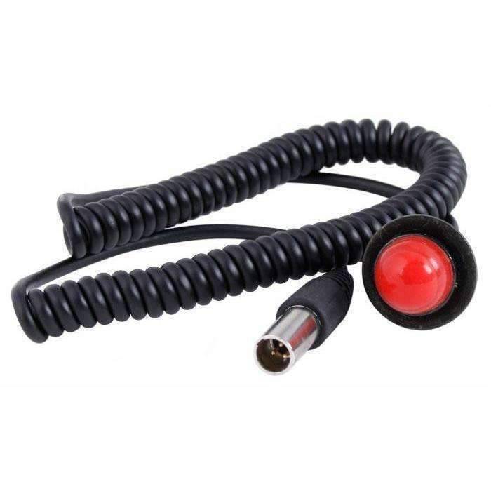 Rugged Radios Hole Mount Steering Wheel Push-To-Talk (PTT) with Coil Cord  for Car Harnesses