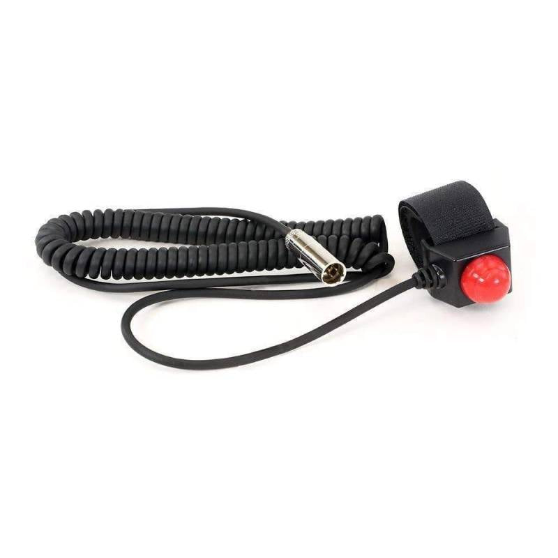 Rugged Radios Velcro Mount Steering Wheel Push-To-Talk (PTT) with Coil Cord  for Car Harnesses