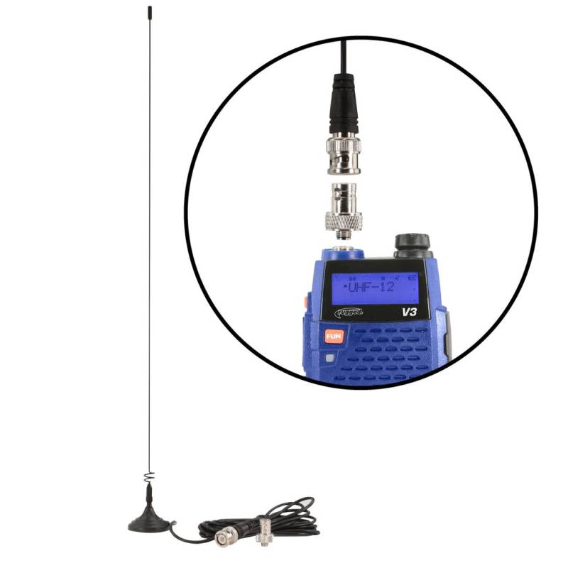Rugged Radios Dual Band Magnetic Mount Antenna for Rugged Radios Handheld Radios
