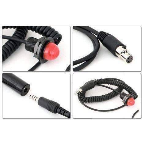 Rugged Radios Hole Mount Steering Wheel Quick Disconnect Push-To-Talk (PTT) Kit for Intercoms