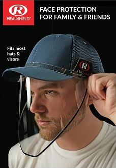 RealShield™Hat Face Shield - 4 Pack - ANSI Certified