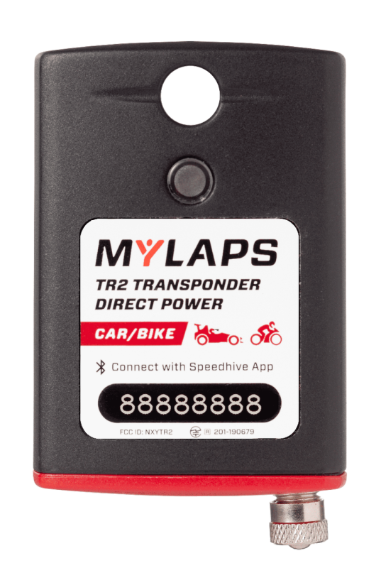 MYLAPS TR2 Go Direct Power Transponder - Car/Bike - Unlimited Subscription