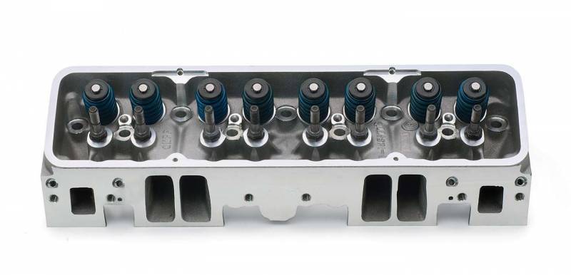 Chevrolet Performance Fast Burn Aluminum Cylinder Head - Assembled - Angle Plug - 2.000 / 1.550" Valves - 210 cc Intake - 62 cc Chamber - SB Chevy