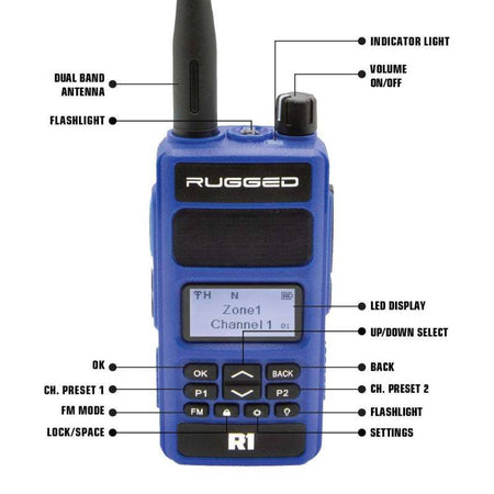 Rugged Radios R1 Business Band Handheld - Digital and Analog