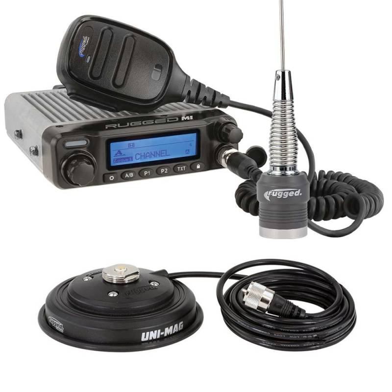 Rugged Radios M1 RACE SERIES Waterproof Mobile Radio Kit with Antenna - Digital and Analog