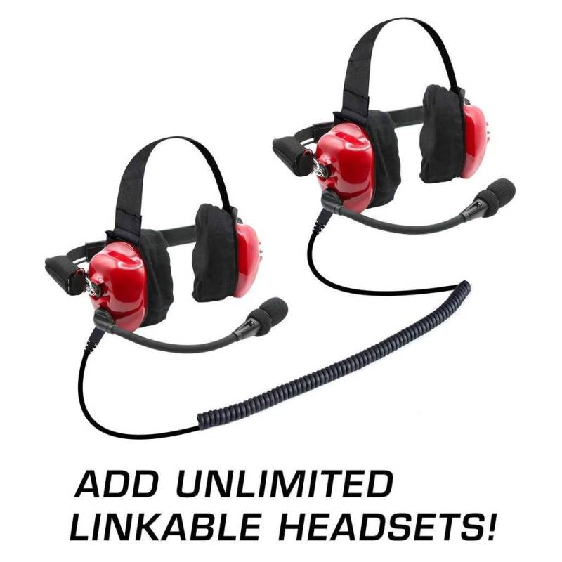 Rugged Radios H80 Track Talk Linkable Headset With Nitro Bee UHF Race Receiver