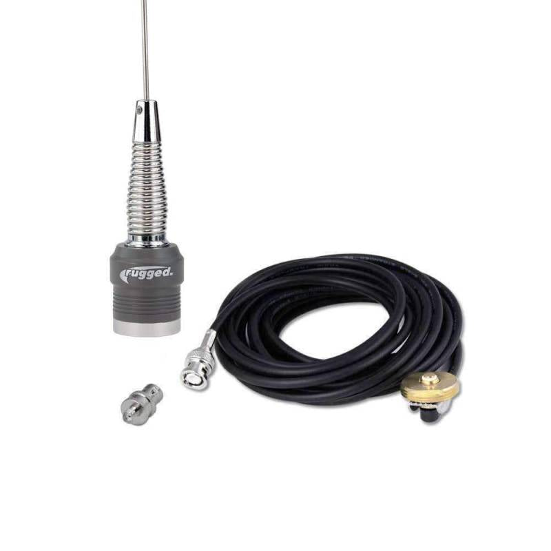 Rugged Radios VHF External Antenna Kit for Handheld Radios (VHF 144 - 174 MHz) - ICOM BNC Adapter