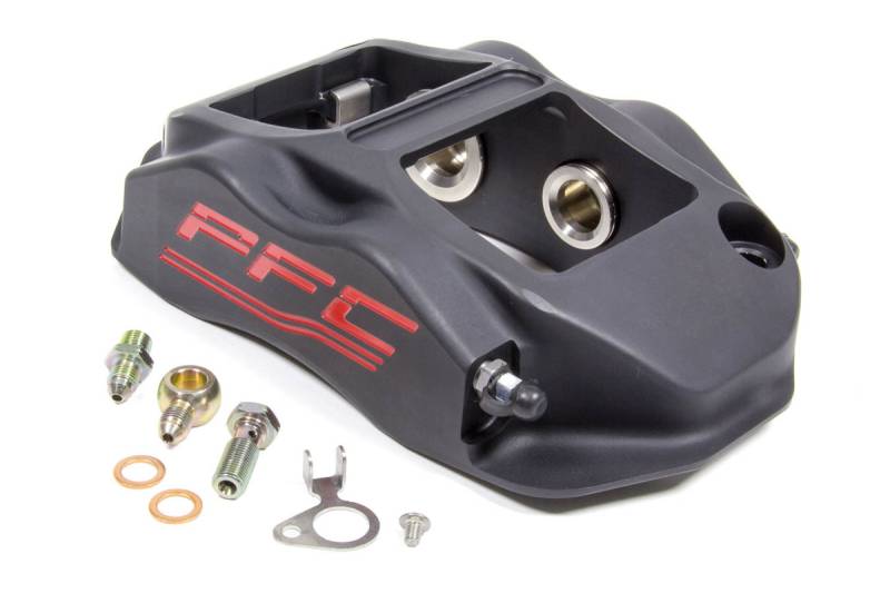 PFC Brakes LH Brake Caliper Front 4 Piston Aluminum - Red