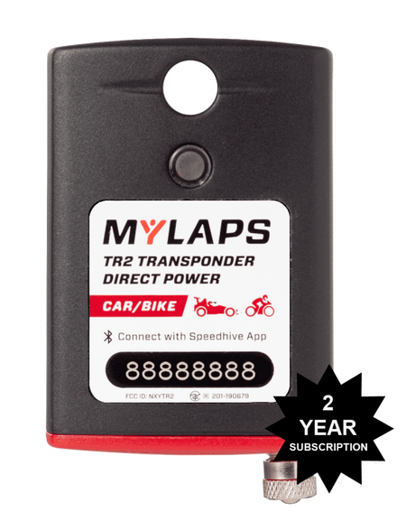 MYLAPS TR2 Direct Power Transponder - Car/Bike - 2 Year Subscription