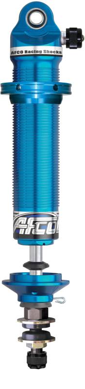 AFCO Eliminator Double Adjustable Shock - 11.25" Compressed/16.15" Extended - Threaded Aluminum - Blue - Front