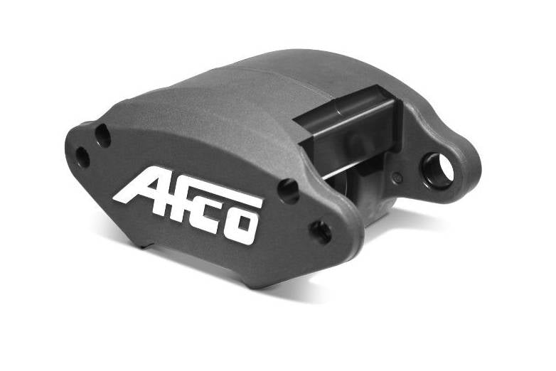 AFCO F44 Brake Caliper - Aluminum Metric - 1 Piston - 2.500" Bore - Forged Aluminum - Gray - 5.500 Floating Mount