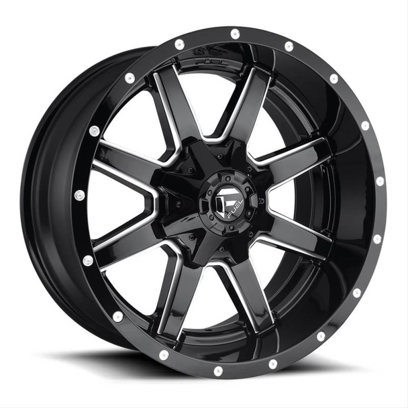 Fuel Off Road Maverick Wheel - 20 x 9" - 5.000" Backspace - 6 x 135.00/6 x 139.70 Bolt Pattern - Aluminum - Gloss Black -