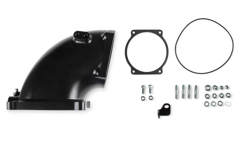 Holley EFI Intake Elbow - Black - GM LS-Series to Dominator Mounting Flange