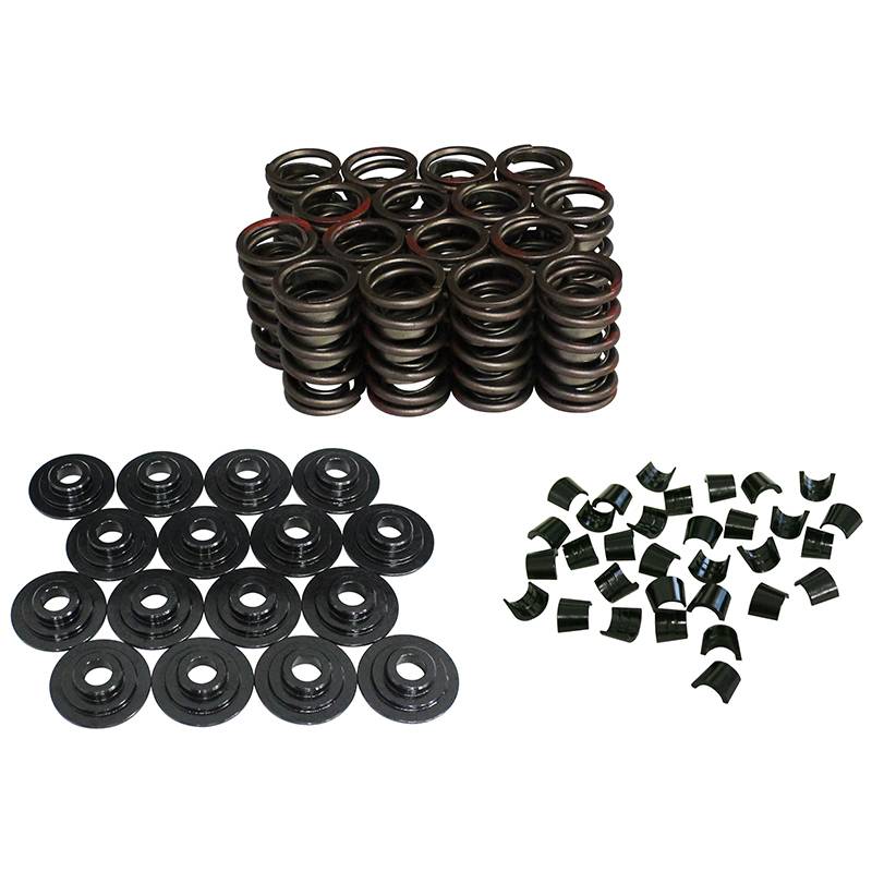 Howards Single Spring/Damper Valve Spring Kit - 348 lb/in Rate - 1.150" Coil Bind - 1.514" OD - Steel Cups/Locks/Retainers