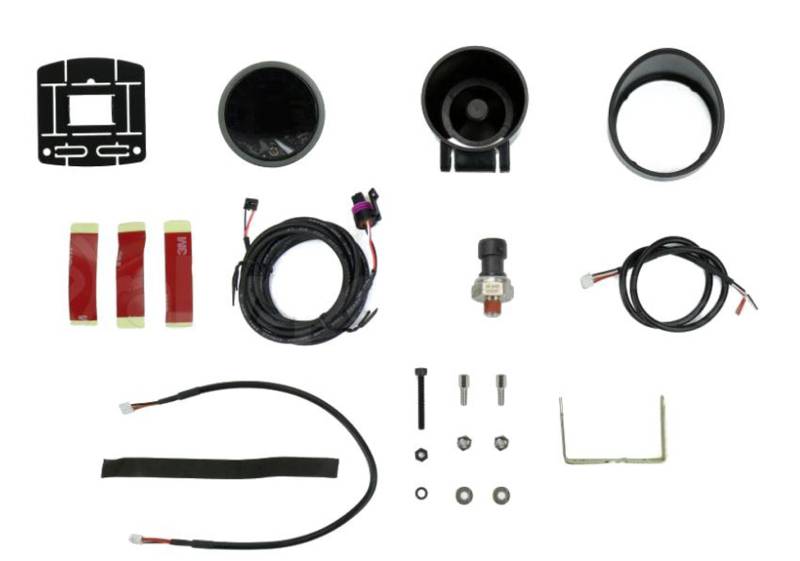Prosport Premium Fuel Pressure Gauge - 0-85 psi - Electric - Analog/Digital - 2-1/16" Diameter - Black Face - Red/White LED